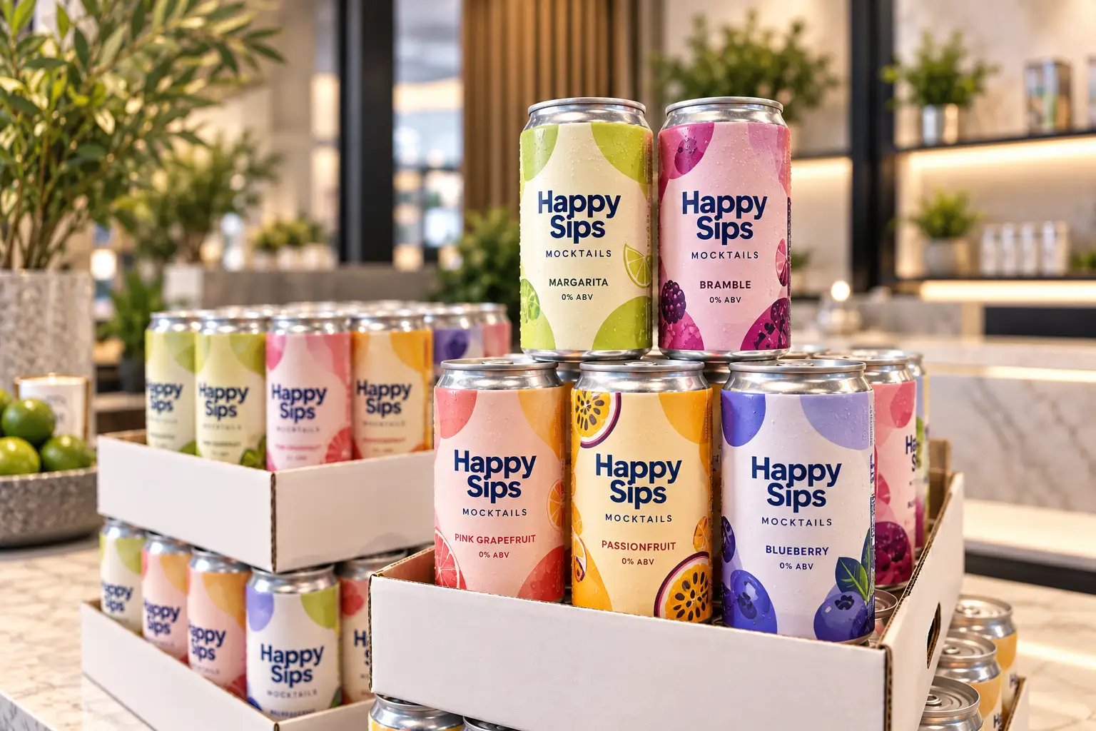 Branded canned drinks for exhibitions and trade shows