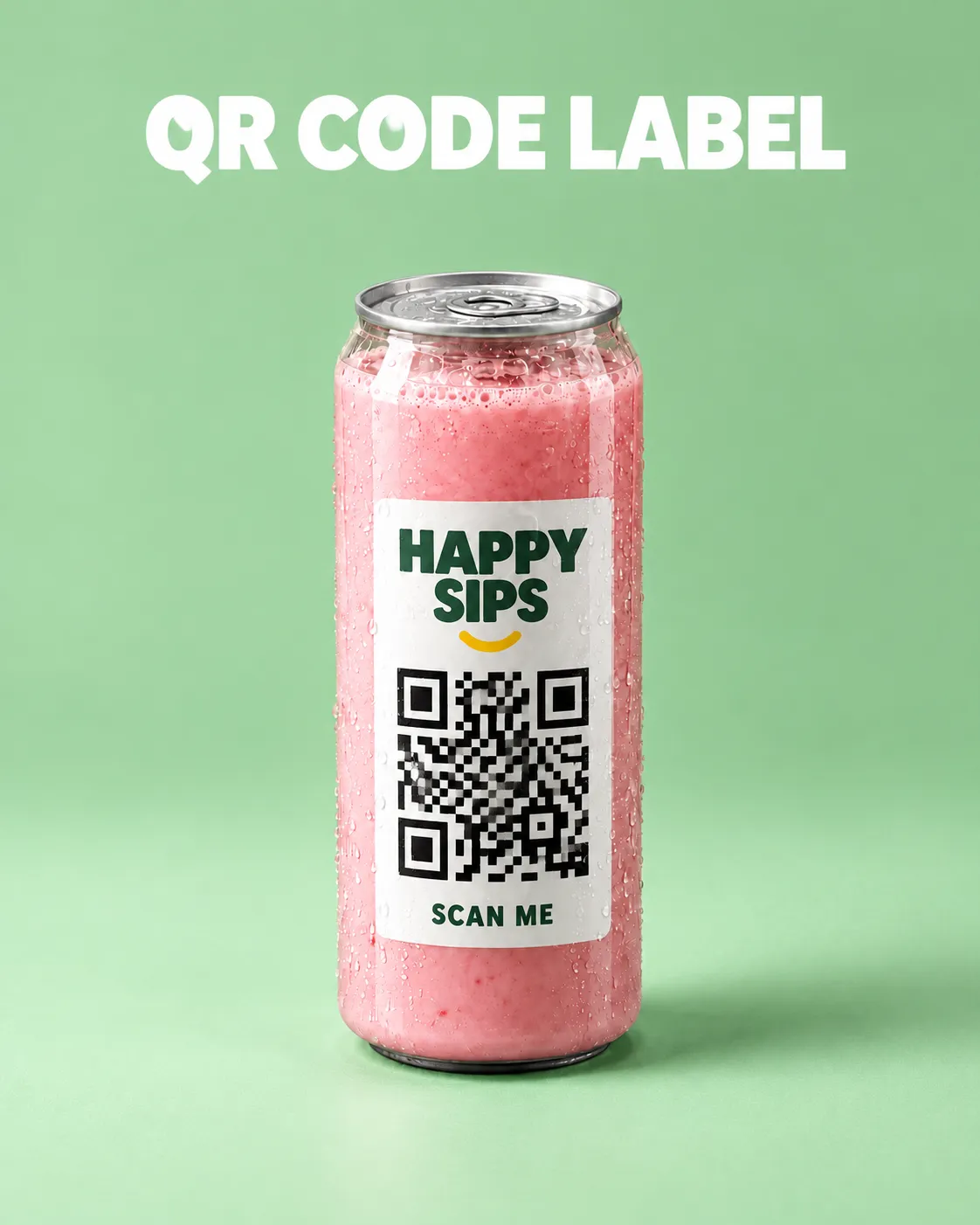 Happy Sips QR Code for branded cans