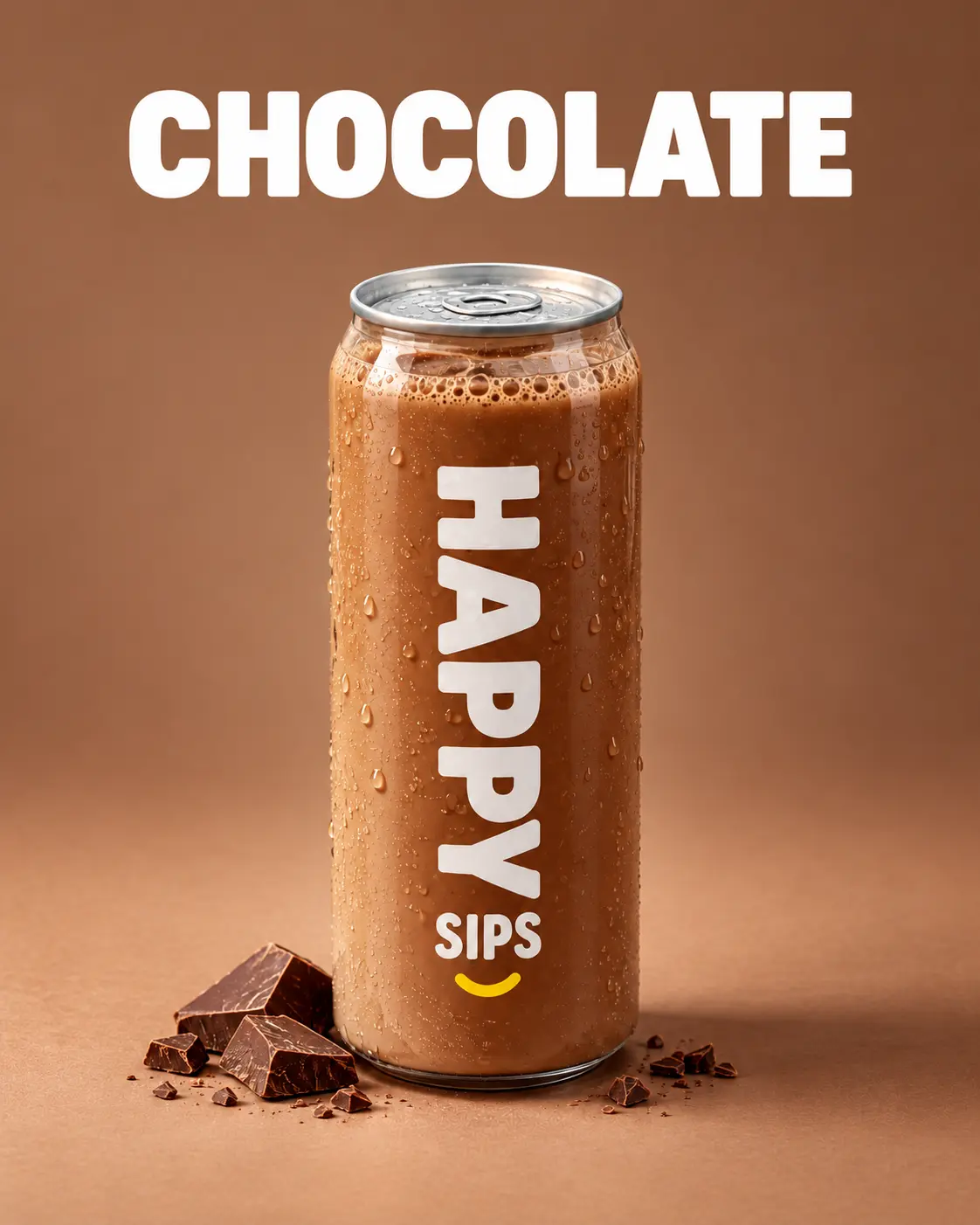 Branded Cans Happy Sips Chocolate