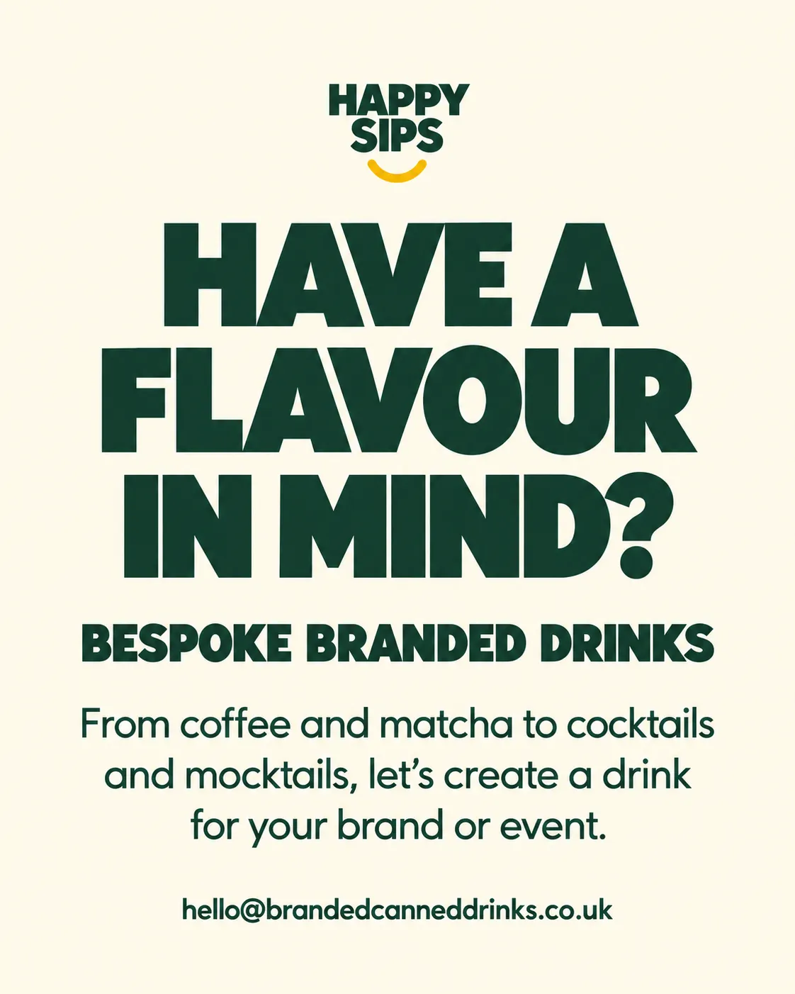 Happy Sips Branded Cans bespoke wrapping