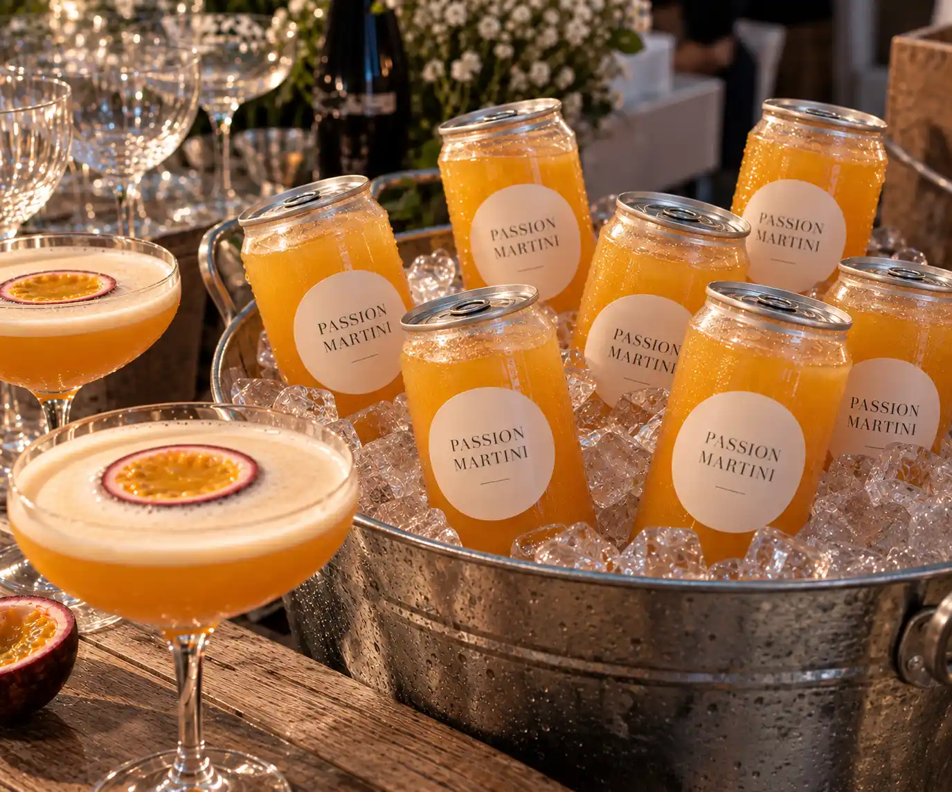 Pornstar Martini Wedding branded cans