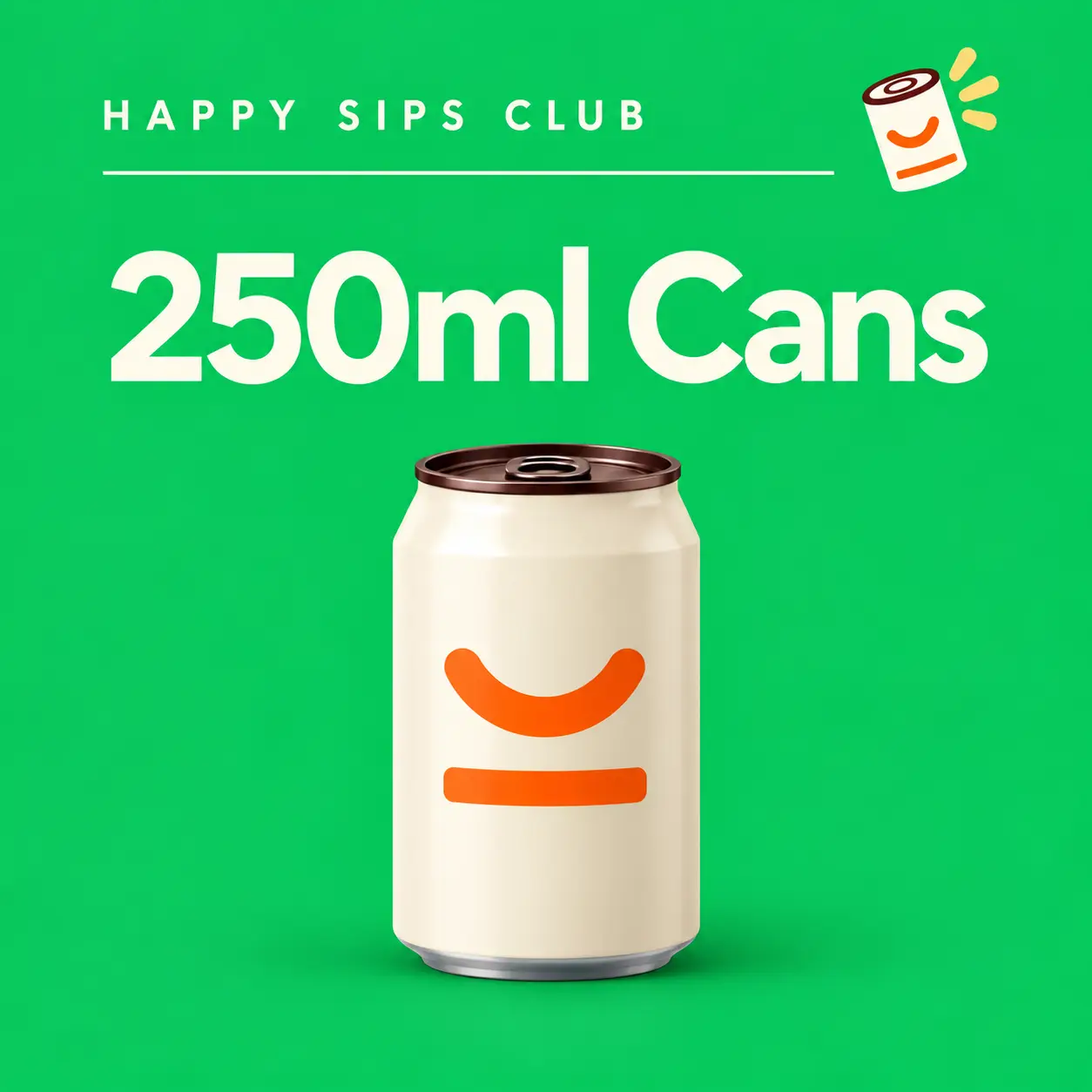 Branded Canned drinks Happy Sips 250ml