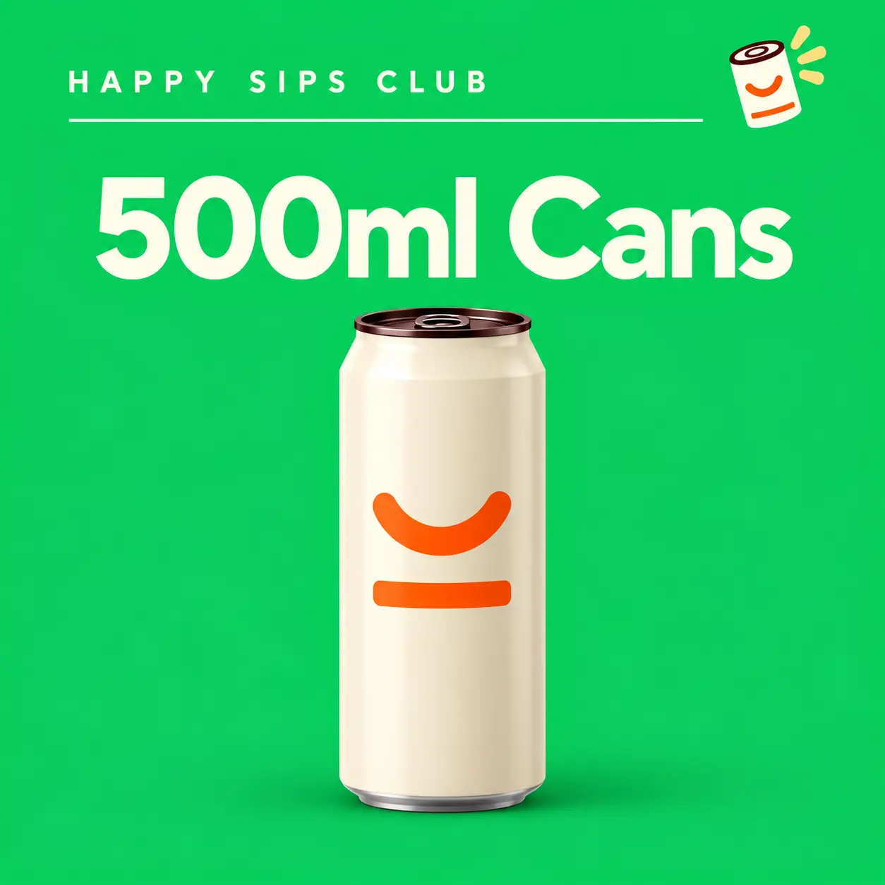 Happy Sips Branded Canned Drinks 500ml size