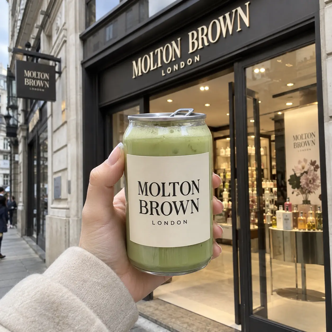 Molton Brown Canned drinks branded